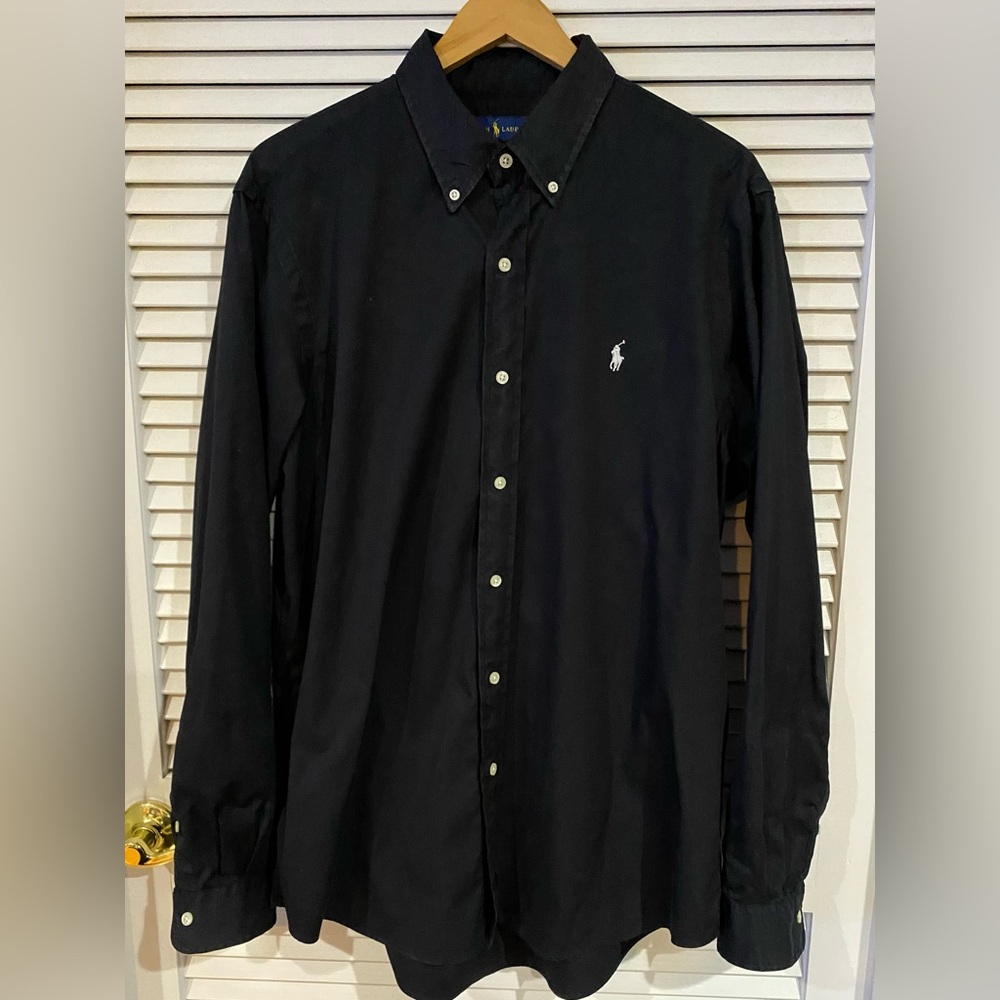 Men’s Ralph Lauren Feather Weight Twill Shirt
Size L, Black, Long Sleeve